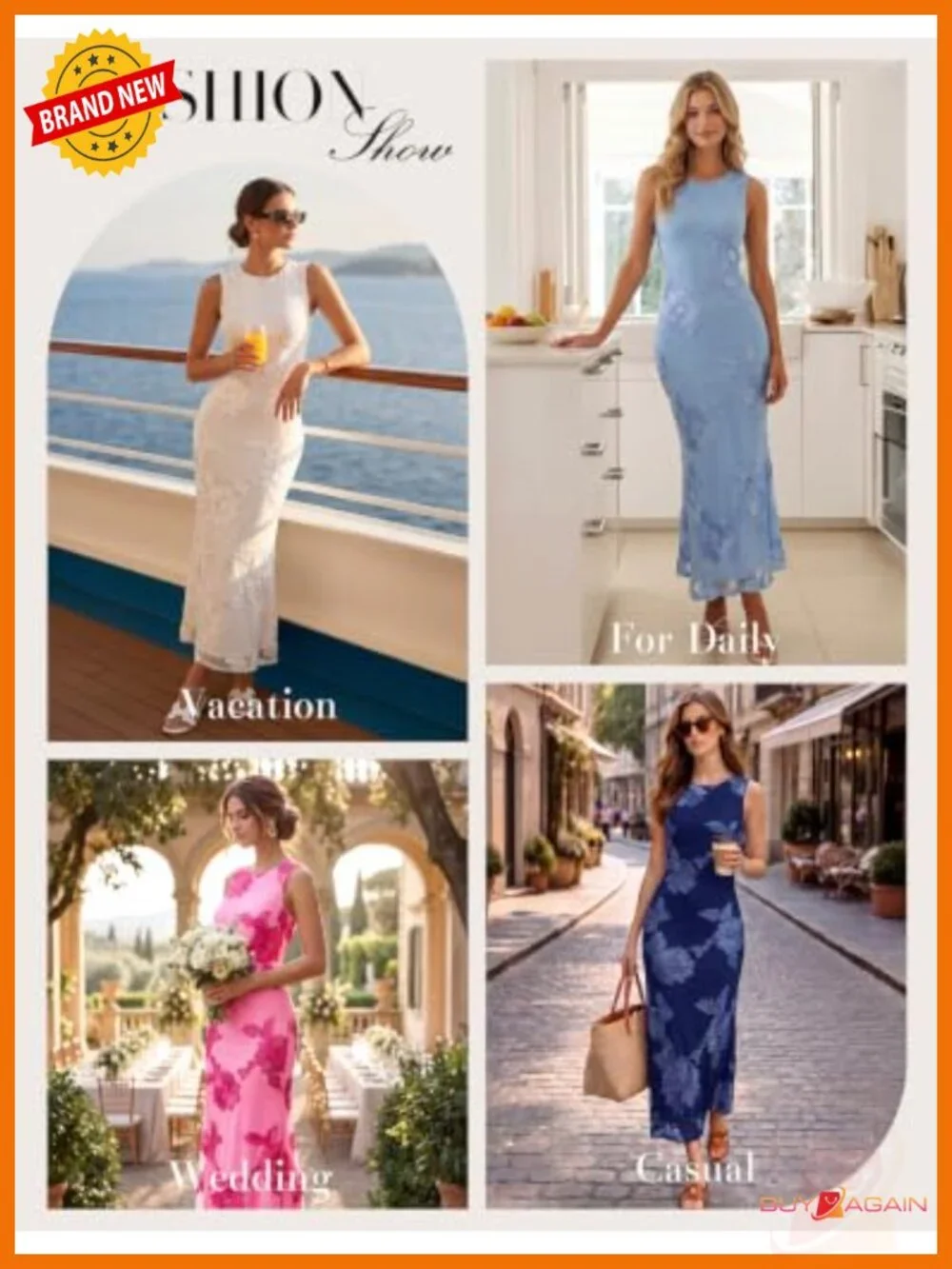 Sleeveless Mesh Bodycon Midi Dress Floral Applique Wedding Guest